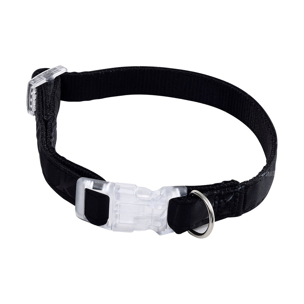 Walking collar Hearts & Homies Black (40-55 cm)